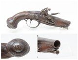 ENGRAVED Antique FRENCH Style .48 Cal. FLINTLOCK Pocket SELF-DEFENSE Pistol ENGRAVED and CARVED Flint Pistol - 1 of 16