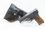 GERMAN Mauser Model 1910/14 .25 Cal. ACP Semi-Automatic C&R POCKET Pistol
6.35mm Browning Auto w/ “WaA8” Leather HOLSTER - 2 of 24