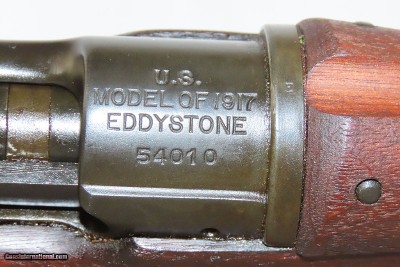 WORLD WAR I Era U.S. EDDYSTONE Model 1917 Bolt Action C&R MILITARY Rifle1917 Ordnance FLAMING BOMB Marked - Image 8 of 19