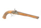 ENGRAVED Antique GORCKE .50 Caliber Long Barreled Pistol PERCUSSION Rifled
Mid-19th Century Germanic Piece with Horn Tipped Stock - 2 of 18
