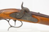 ENGRAVED Antique GORCKE .50 Caliber Long Barreled Pistol PERCUSSION Rifled
Mid-19th Century Germanic Piece with Horn Tipped Stock - 4 of 18