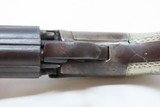 ENGRAVED Antique .32 Caliber RING TRIGGER Underhammer Percussion PEPPERBOX
6-Shot Revolver with GERMAN SILVER GRIPS - 11 of 16