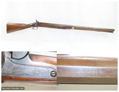 English Engraved ROBINSON & SON Antique ~7 Gauge Shotgun Fowler PERCUSSION
Large Bore FOWLING Piece .90 Caliber