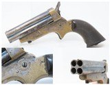 Antique CIVIL WAR Era C. SHARPS Model 2 .30 Cal. Rimfire PEPPERBOX Revolver 4-Shot Self Defense Pocket Gun - 1 of 19