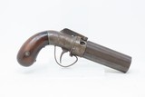 Rare 1850s Antique WILLIAM W. MARSTON 6-Shot .32 Caliber PEPPERBOX Revolver 1850s Era Multi-Shot Self Defense Pistol - 13 of 16