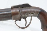 Rare 1850s Antique WILLIAM W. MARSTON 6-Shot .32 Caliber PEPPERBOX Revolver 1850s Era Multi-Shot Self Defense Pistol - 4 of 16