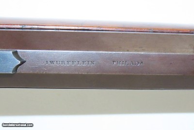 Antique JOHN WURFFLEIN .415 Caliber Percussion TARGET Rifle Schuetzen Phila Philadelphia, Pennsylvania Precision Long Rifle - Image 9 of 18