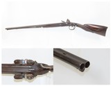 ENGRAVED Antique CHERET of PARIS Double Barrel Side/Side FLINTLOCK Shotgun225+ Year Old Shotgun w/ CHECKERED STOCK