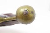 Antique Pre-1813 ENGLISH Brass Barrel .58 Cal. MANSTOPPER FLINTLOCK Pistol
Late 1700s/Early 1800s PRIVATE PROOFED Pistol - 11 of 17