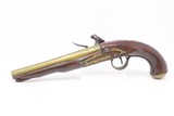 Antique Pre-1813 ENGLISH Brass Barrel .58 Cal. MANSTOPPER FLINTLOCK Pistol
Late 1700s/Early 1800s PRIVATE PROOFED Pistol - 14 of 17