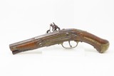 c1700s BRESCIAN ITALIAN Style Antique .50 Cal. FLINT SNAPHAUNCE Belt Pistol ENGRAVED Mid-18th Century SNAPHAUNCE FLINTLOCK Pistol - 12 of 15