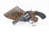 IVER JOHNSON ARMS Double Action SAFETY AUTOMATIC .38 Caliber Revolver C&RMade Circa the Early 1900s w/LEATHER HOLSTER - 2 of 21