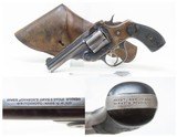 IVER JOHNSON ARMS Double Action SAFETY AUTOMATIC .38 Caliber Revolver C&RMade Circa the Early 1900s w/LEATHER HOLSTER - 1 of 21