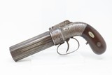 c1840s mfr. BROADWAY NYC ALLEN & THURBER .32 Cal PEPPERBOX Revolver Antique J.G. Bolen NEW YORK RETAILER Marked - 2 of 17