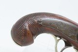 c1850s Antique DERINGER .38 Caliber Percussion Pistol ENGRAVED 1850s ENGRAVED Self Defense Pistol! - 3 of 17