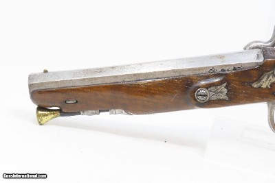 BRACE of FRENCH Antique MARTIAL Pistols Flintlock to Percussion Conversions .60 Caliber Swamped Octagonal Barrels - Image 20 of 25
