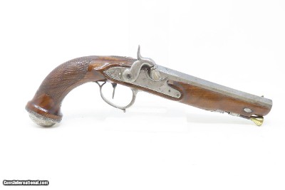 BRACE of FRENCH Antique MARTIAL Pistols Flintlock to Percussion Conversions .60 Caliber Swamped Octagonal Barrels - Image 3 of 25