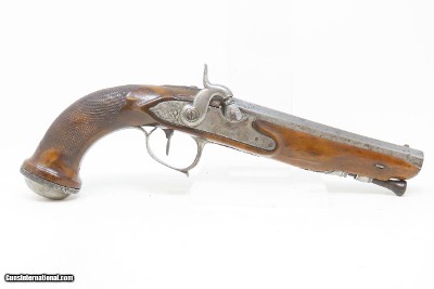 BRACE of FRENCH Antique MARTIAL Pistols Flintlock to Percussion Conversions .60 Caliber Swamped Octagonal Barrels - Image 21 of 25