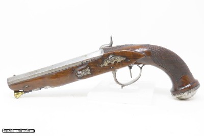 BRACE of FRENCH Antique MARTIAL Pistols Flintlock to Percussion Conversions .60 Caliber Swamped Octagonal Barrels - Image 17 of 25
