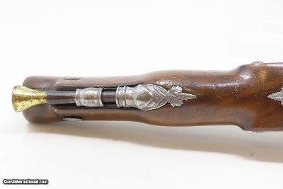 BRACE of FRENCH Antique MARTIAL Pistols Flintlock to Percussion Conversions .60 Caliber Swamped Octagonal Barrels - Image 16 of 25