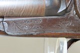 Antique CASED & Engraved MANTON Percussion DOUBLE BARREL SxS HAMMER Shotgun Early to Mid-19th Century European 14 Gauge Side by Side - 7 of 25