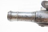 EUROPEAN Antique .50 Caliber FLINTLOCK Pocket/Holster SELF DEFENSE PistolCannon Barrel with Iron Pommel Cap - 9 of 16