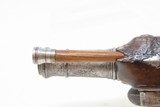 EUROPEAN Antique .50 Caliber FLINTLOCK Pocket/Holster SELF DEFENSE PistolCannon Barrel with Iron Pommel Cap - 12 of 16