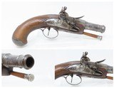 EUROPEAN Antique .50 Caliber FLINTLOCK Pocket/Holster SELF DEFENSE PistolCannon Barrel with Iron Pommel Cap - 1 of 16