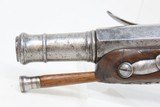 EUROPEAN Antique .50 Caliber FLINTLOCK Pocket/Holster SELF DEFENSE PistolCannon Barrel with Iron Pommel Cap - 16 of 16