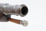 EUROPEAN Antique .50 Caliber FLINTLOCK Pocket/Holster SELF DEFENSE PistolCannon Barrel with Iron Pommel Cap - 6 of 16