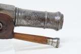 EUROPEAN Antique .50 Caliber FLINTLOCK Pocket/Holster SELF DEFENSE PistolCannon Barrel with Iron Pommel Cap - 5 of 16