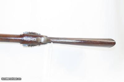 British BARBER of NEWARK Antique SxS Double Barrel 20 Ga. FLINTLOCK Shotgun ENGRAVED and GOLD Banded Side by Side - Image 8 of 21