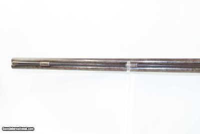 British BARBER of NEWARK Antique SxS Double Barrel 20 Ga. FLINTLOCK Shotgun ENGRAVED and GOLD Banded Side by Side - Image 10 of 21
