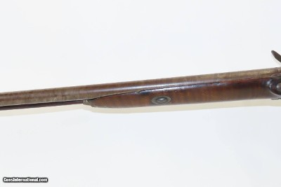 British BARBER of NEWARK Antique SxS Double Barrel 20 Ga. FLINTLOCK Shotgun ENGRAVED and GOLD Banded Side by Side - Image 5 of 21