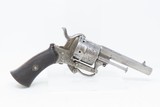 1850s Antique BELGIAN Proofed Folding Trigger 7mm Caliber PINFIRE Revolver
European DOUBLE ACTION Conceal & Carry Sidearm - 14 of 18