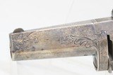 SCARCE Antique NATIONAL ARMS No. 2 .41 Cal. Rimfire SPUR TRIGGER Deringer
Nicely Engraved NICKEL FRAME Pre-Colt Pistol - 5 of 16