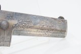 SCARCE Antique NATIONAL ARMS No. 2 .41 Cal. Rimfire SPUR TRIGGER Deringer
Nicely Engraved NICKEL FRAME Pre-Colt Pistol - 16 of 16