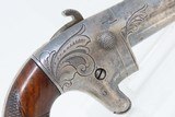SCARCE Antique NATIONAL ARMS No. 2 .41 Cal. Rimfire SPUR TRIGGER Deringer
Nicely Engraved NICKEL FRAME Pre-Colt Pistol - 15 of 16