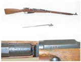 WORLD WAR II Era Soviet IZHEVSK ARSENAL Mosin-Nagant Model 91/30 C&R RifleSoviet Russia MILITARY Rifle w/BAYONET - 1 of 23