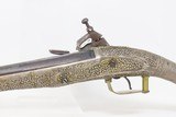 EARLY 1800s ORNATE Silver MIQUELET .62 Caliber Flintlock HORSE Pistol From the Balkans Region of the Mediterranean - 15 of 16