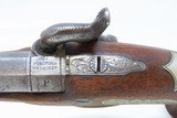 Antique Philadelphia DERINGER Pistol .45 CALIBER Percussion c1850s ENGRAVED Large Bore Single Shot Pocket Sidearm! - 9 of 17