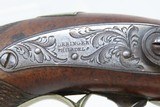 Antique Philadelphia DERINGER Pistol .45 CALIBER Percussion c1850s ENGRAVED Large Bore Single Shot Pocket Sidearm! - 6 of 17