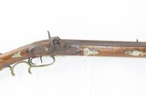 ORNATE Antique PENNSYLVANIA LONG RIFLE by John McCamant .40 Cal. Pittsburgh Loaded with Engraved German Silver Ornament - 4 of 18