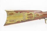 ORNATE Antique PENNSYLVANIA LONG RIFLE by John McCamant .40 Cal. Pittsburgh Loaded with Engraved German Silver Ornament - 3 of 18