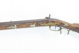 ORNATE Antique PENNSYLVANIA LONG RIFLE by John McCamant .40 Cal. Pittsburgh Loaded with Engraved German Silver Ornament - 15 of 18