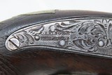 ENGRAVED Antique HENRY DERINGER c1850s .45 CALIBER Percussion Pistol BoothClassic Antebellum & Civil War Pocket Sidearm - 6 of 17