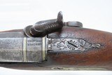 ENGRAVED Antique HENRY DERINGER c1850s .45 CALIBER Percussion Pistol BoothClassic Antebellum & Civil War Pocket Sidearm - 9 of 17