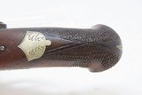 ENGRAVED Antique HENRY DERINGER c1850s .45 CALIBER Percussion Pistol BoothClassic Antebellum & Civil War Pocket Sidearm - 8 of 17