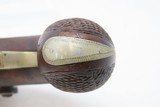 ENGRAVED Antique HENRY DERINGER c1850s .45 CALIBER Percussion Pistol BoothClassic Antebellum & Civil War Pocket Sidearm - 11 of 17