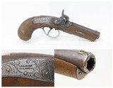 Unique Period Copy of the Famous Deringer Pistol c1850s Set Trigger Silver
Large Bore Single Shot Close Range Pistol - 1 of 17